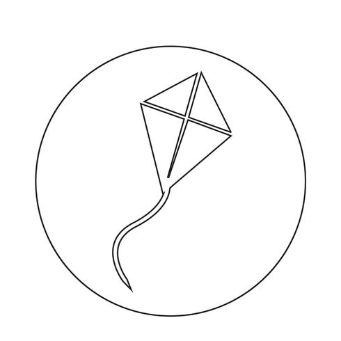 Kite icon vector