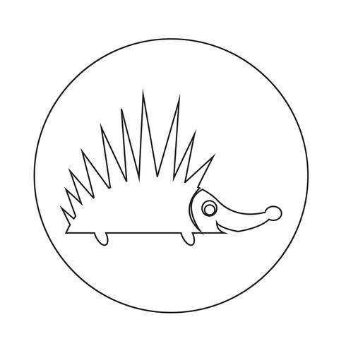 Hedgehog icon vector