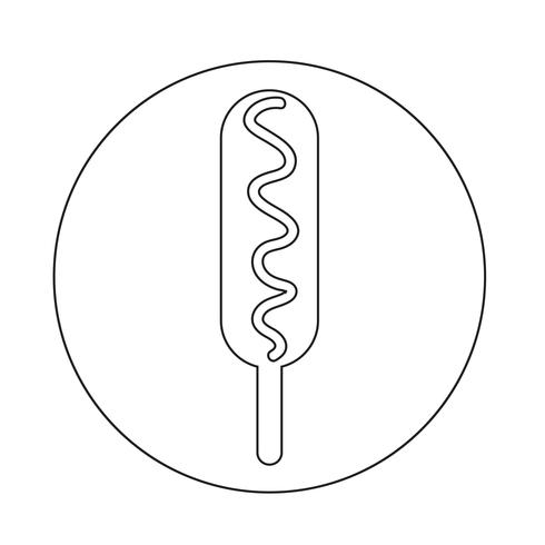 sausage hot dog icon vector