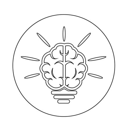 Brain icon vector