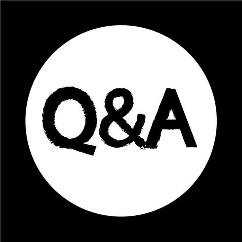 question  answer icon vector