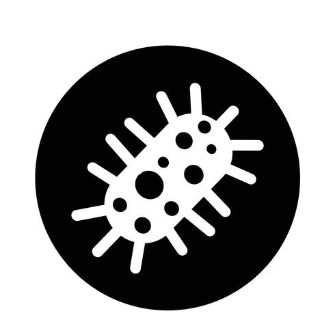 virus bacteria icon vector