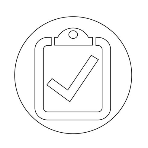 icono de lista de verificación vector