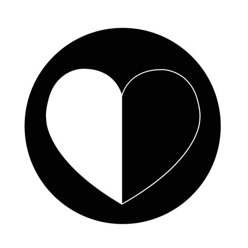 Icono de amor del corazon vector