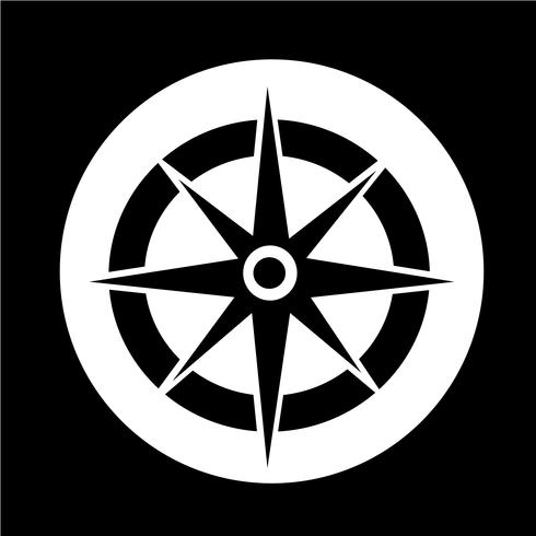 Compass icon vector