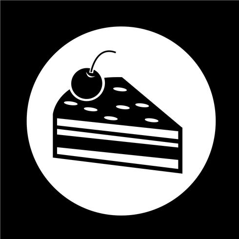 Cake piece icon vector