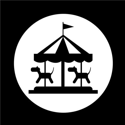 merry go round icon vector