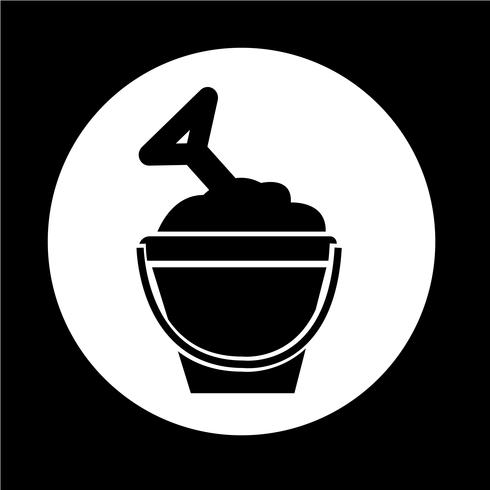 sand bucket icon vector