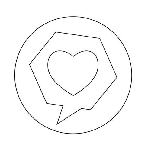 Icono del corazón vector