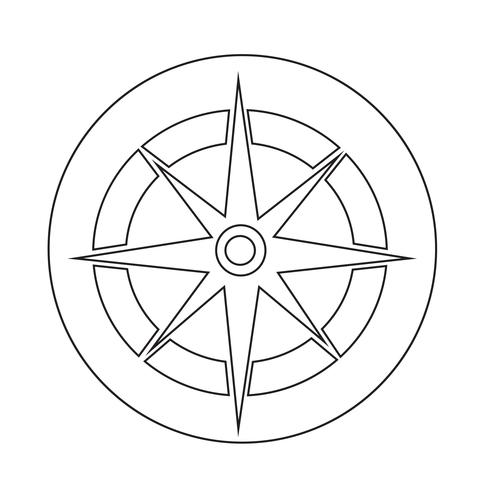 Compass icon vector