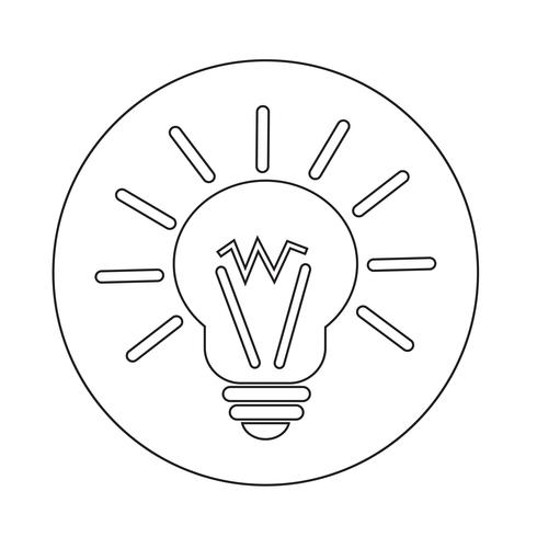 icono de idea de luz vector