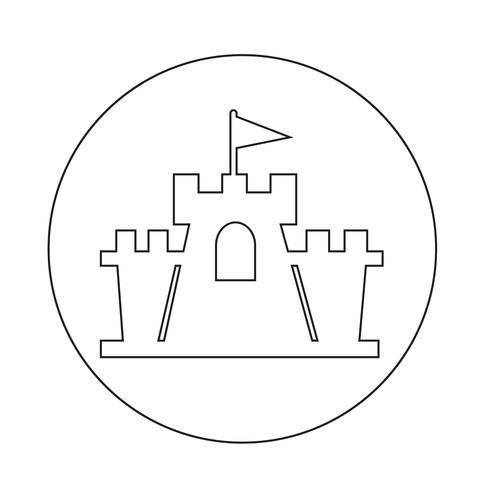 castle icon vector