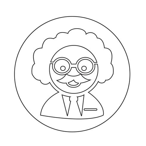 Scientist  Professor icon vector