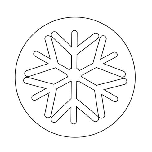 Snowflake icon vector