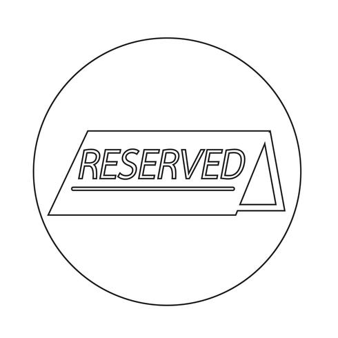 reserved icon vector