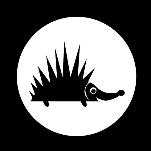 Hedgehog icon vector