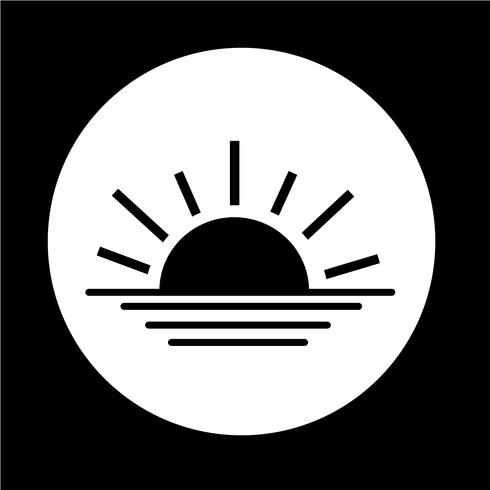 sunrise sunset  icon vector