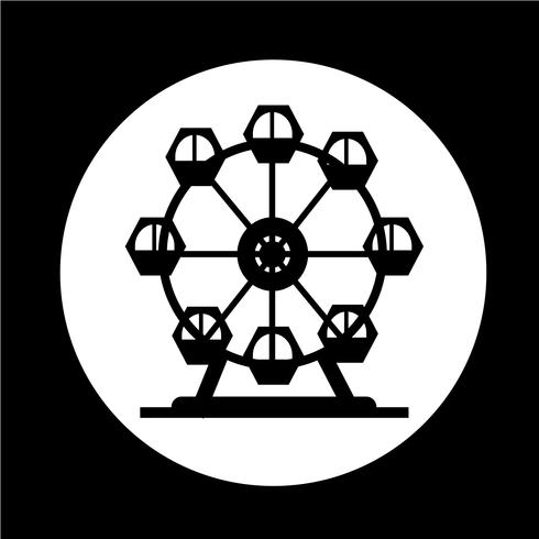 Icono de la rueda de la fortuna vector