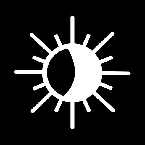 Icono de signo de sol vector