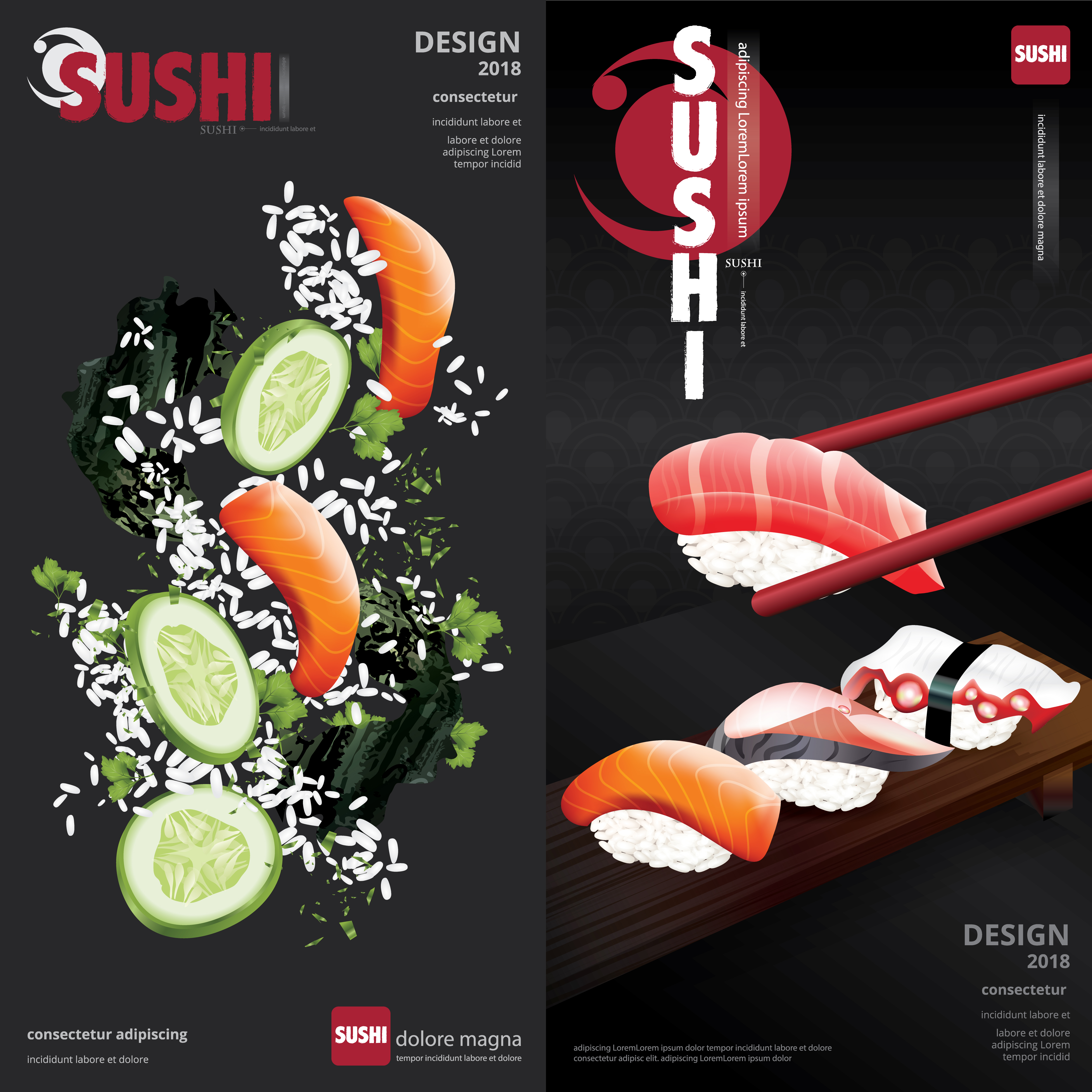 Poster of Sushi Restaurant Vector illustration 568929 - Download Free