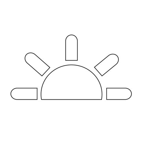 Icono de signo de sol vector