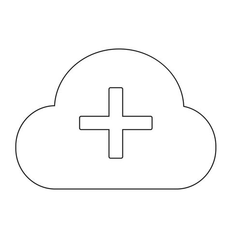 Icono de signo de nube vector