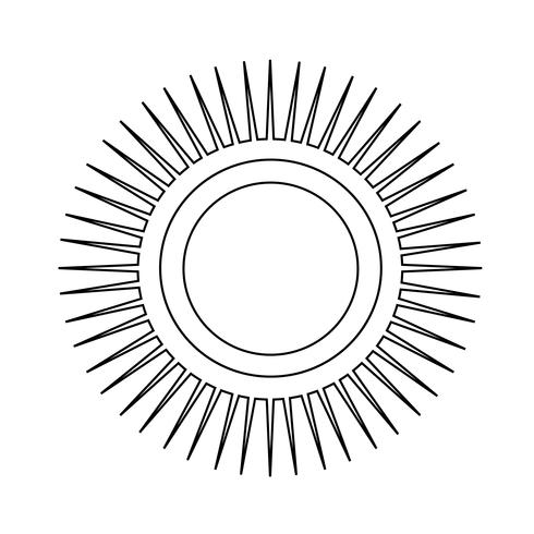 Icono de signo de sol vector