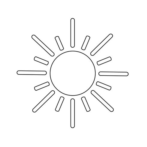 Icono de signo de sol vector