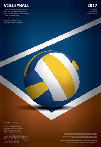 Volleyball Tournament Poster Template Design Vector Illustration