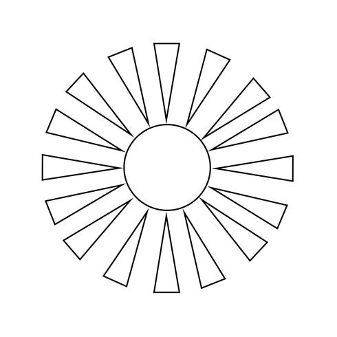 Icono de signo de sol vector