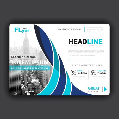 professional corporate horizontal flyer vector