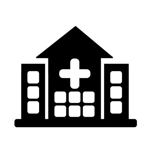 Icono de signo de hospital vector