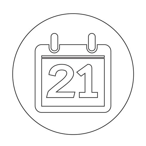 Icono de signo de calendario vector