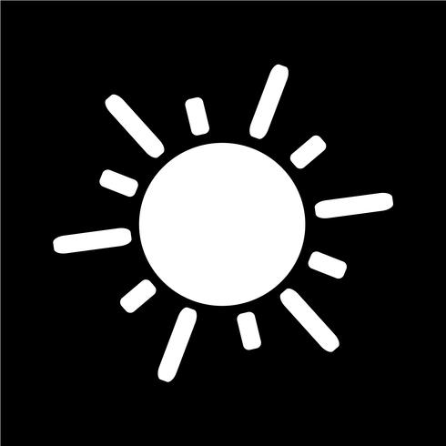 Icono de signo de sol vector