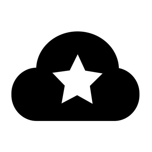 Icono de signo de nube vector