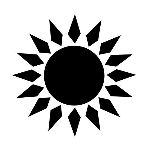 Icono de signo de sol vector