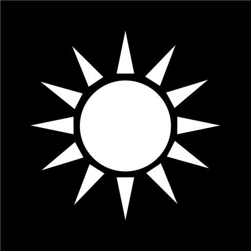 Icono de signo de sol vector