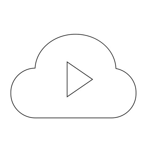 Icono de signo de nube vector