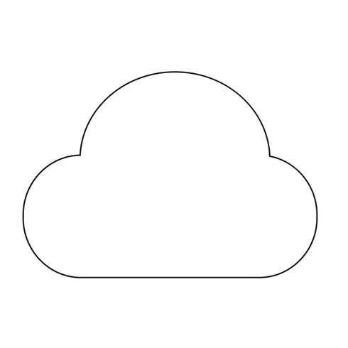 Icono de signo de nube vector