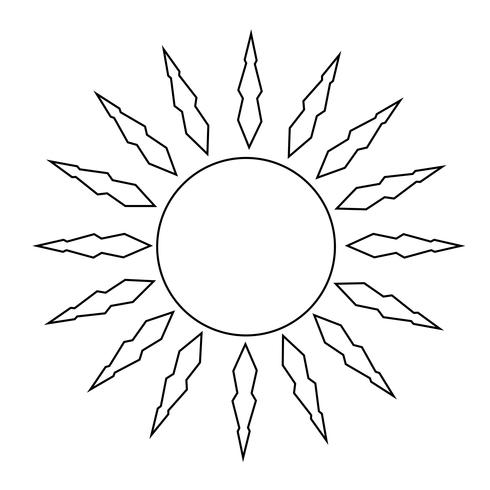 Icono de signo de sol vector