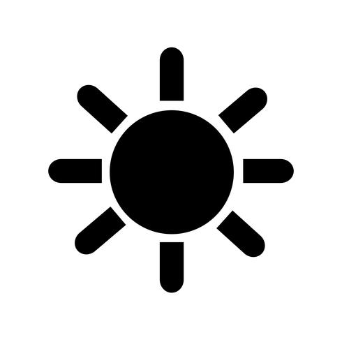 Icono de signo de sol vector