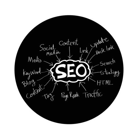 Icono de signo de seo vector