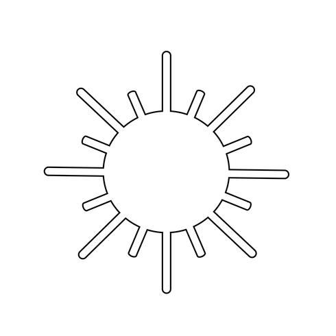 Icono de signo de sol vector