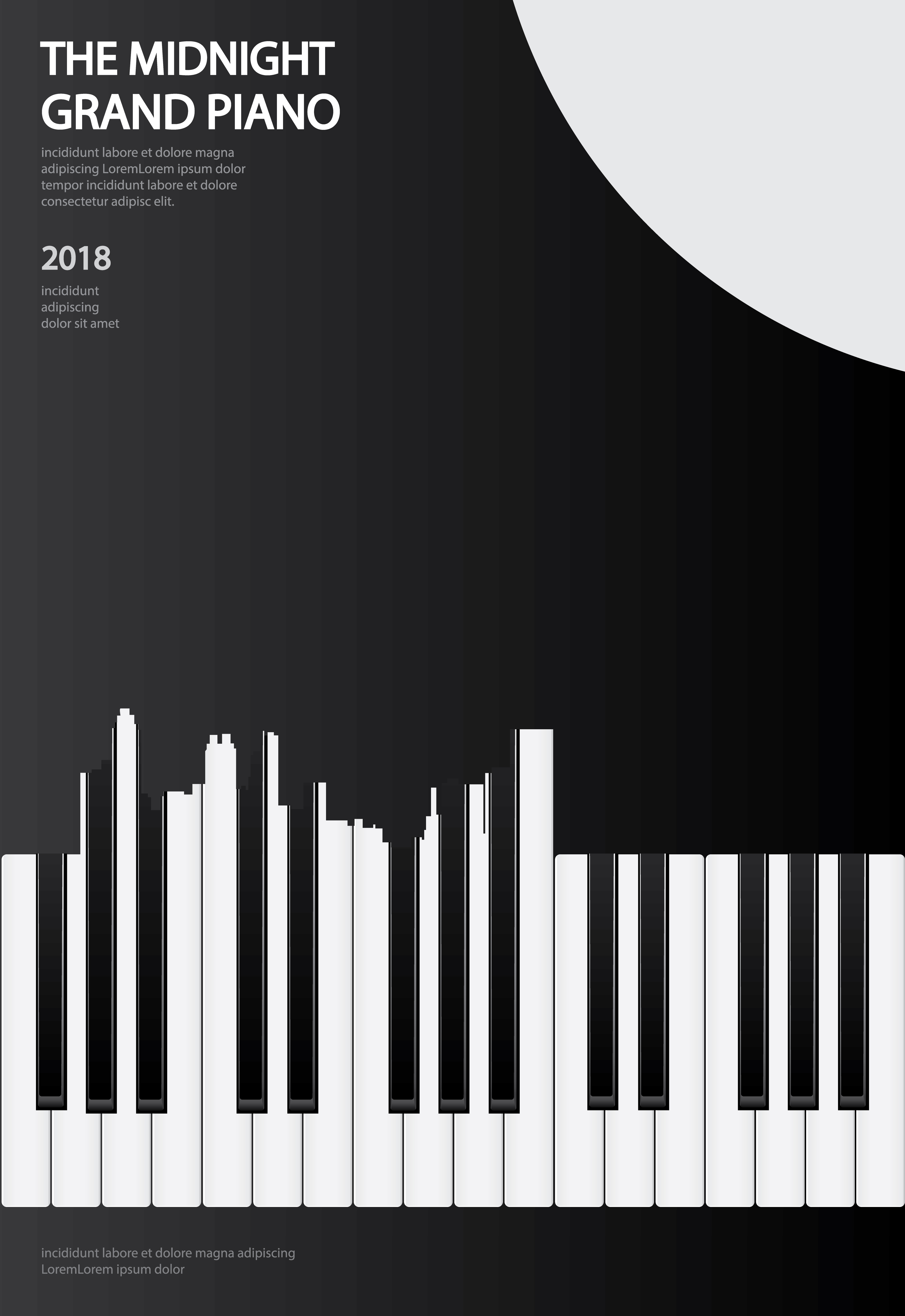 Music Grand Piano Poster Background Template Vector illustration 569161