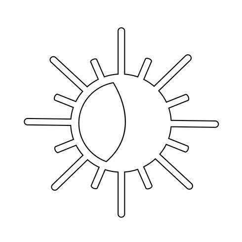 Icono de signo de sol vector