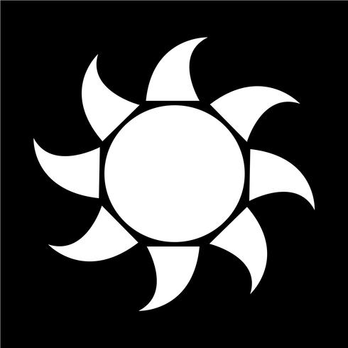 Sign of  sun icon vector