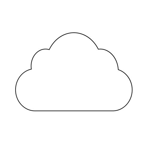 Icono de signo de nube vector
