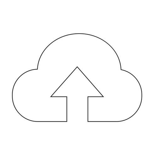 Sign of  Cloud icon vector