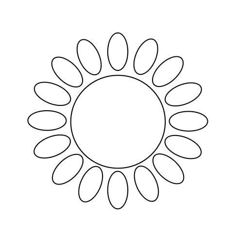 Icono de signo de sol vector