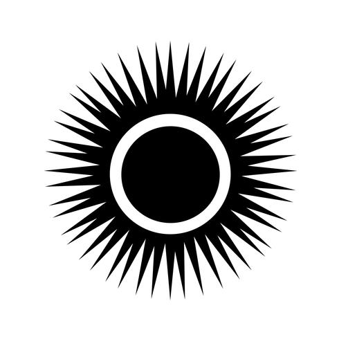 Sign of  sun icon vector